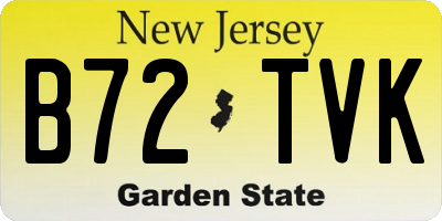 NJ license plate B72TVK