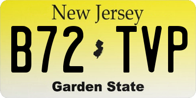 NJ license plate B72TVP