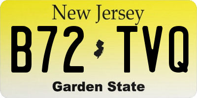 NJ license plate B72TVQ