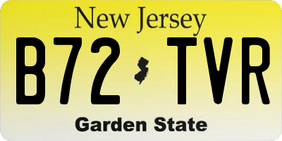 NJ license plate B72TVR