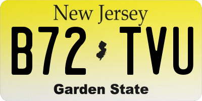 NJ license plate B72TVU