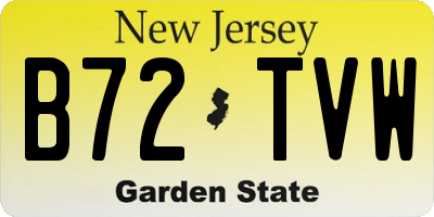 NJ license plate B72TVW