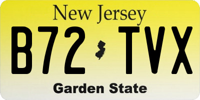 NJ license plate B72TVX