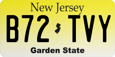 NJ license plate B72TVY