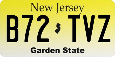 NJ license plate B72TVZ