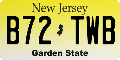 NJ license plate B72TWB