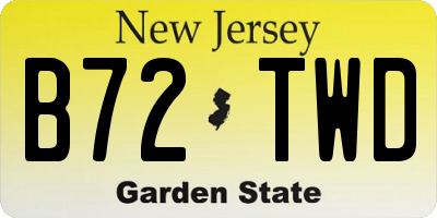 NJ license plate B72TWD