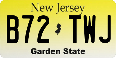 NJ license plate B72TWJ