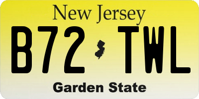 NJ license plate B72TWL