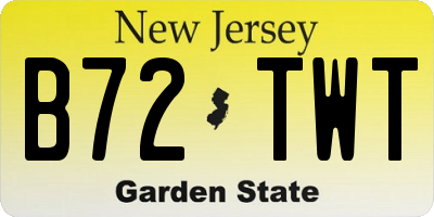 NJ license plate B72TWT