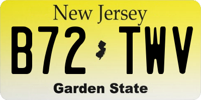 NJ license plate B72TWV