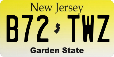 NJ license plate B72TWZ