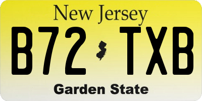 NJ license plate B72TXB