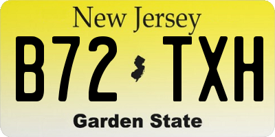 NJ license plate B72TXH