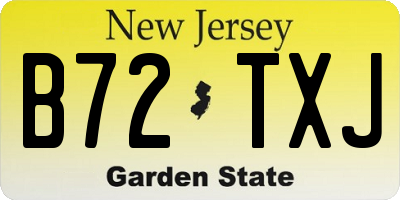 NJ license plate B72TXJ