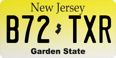 NJ license plate B72TXR