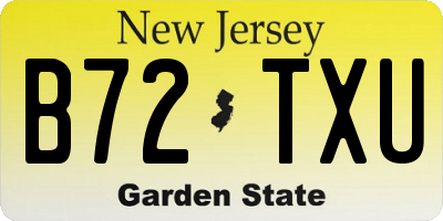 NJ license plate B72TXU
