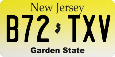 NJ license plate B72TXV