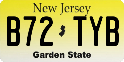 NJ license plate B72TYB