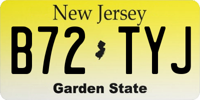 NJ license plate B72TYJ