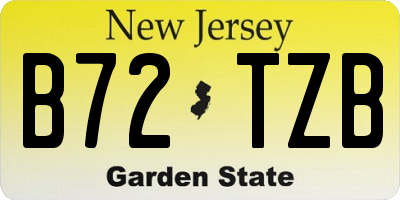 NJ license plate B72TZB