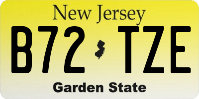 NJ license plate B72TZE