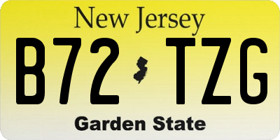 NJ license plate B72TZG