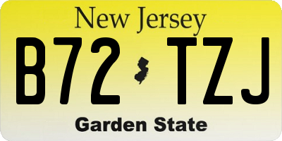 NJ license plate B72TZJ