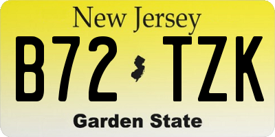 NJ license plate B72TZK