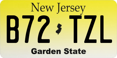 NJ license plate B72TZL