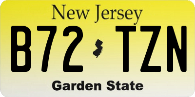 NJ license plate B72TZN