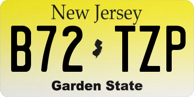 NJ license plate B72TZP