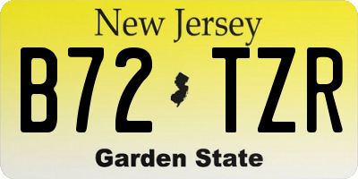 NJ license plate B72TZR