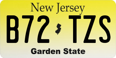 NJ license plate B72TZS