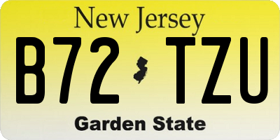 NJ license plate B72TZU