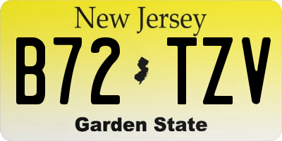 NJ license plate B72TZV