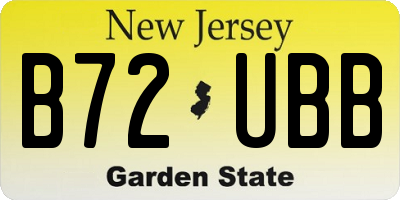 NJ license plate B72UBB