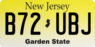 NJ license plate B72UBJ