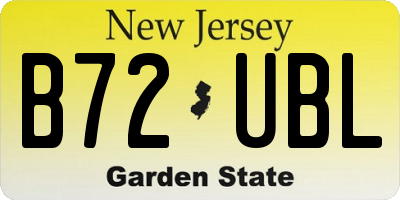 NJ license plate B72UBL