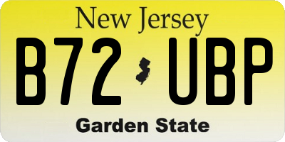 NJ license plate B72UBP