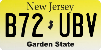 NJ license plate B72UBV