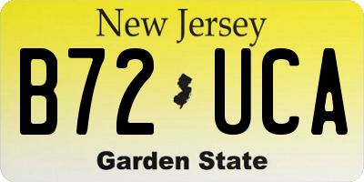 NJ license plate B72UCA