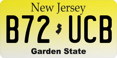 NJ license plate B72UCB