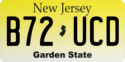 NJ license plate B72UCD