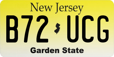 NJ license plate B72UCG