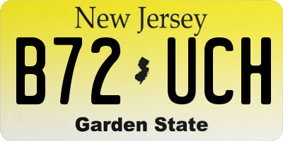 NJ license plate B72UCH