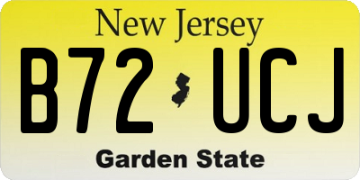 NJ license plate B72UCJ