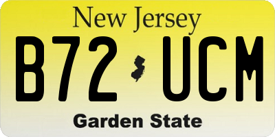 NJ license plate B72UCM