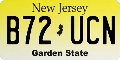 NJ license plate B72UCN