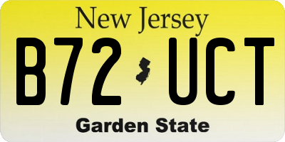 NJ license plate B72UCT